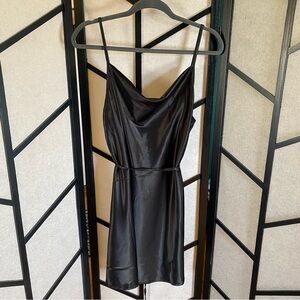 Cider Sleek Black Mini Dress